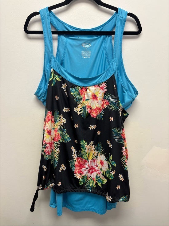 Acx Tops - 4 for $25 🌺 ACX Active Tropical Floral Layered Tank 2X 🌺